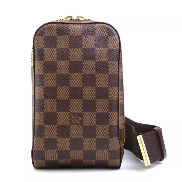 LOUIS VUITTON Damier Geronimos Body Bag Waist Bag Brown - Picture 1 of 12